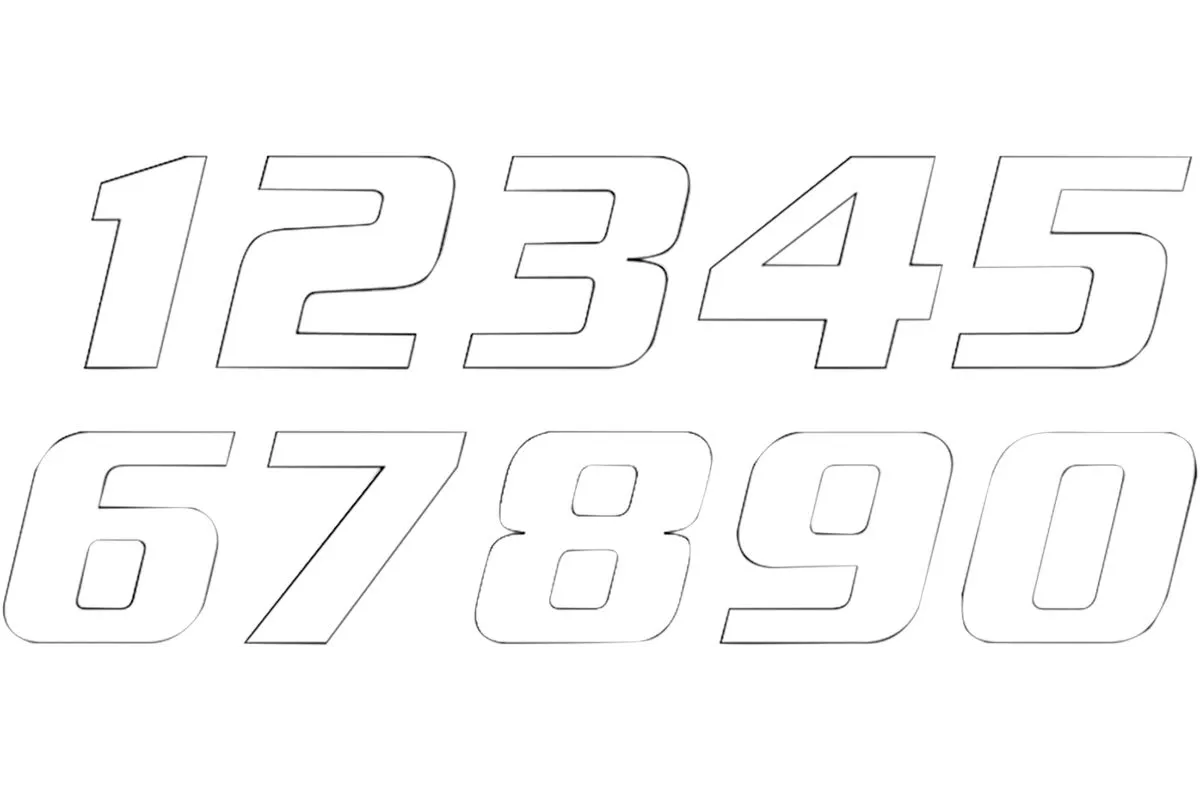 NUMBER 8 16x20CM WH