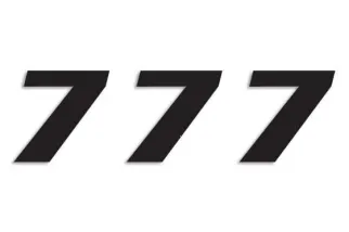 NUMBER 7 16x20CM BK
