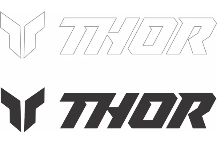 DECAL THOR 6PK 9 IN BK WH