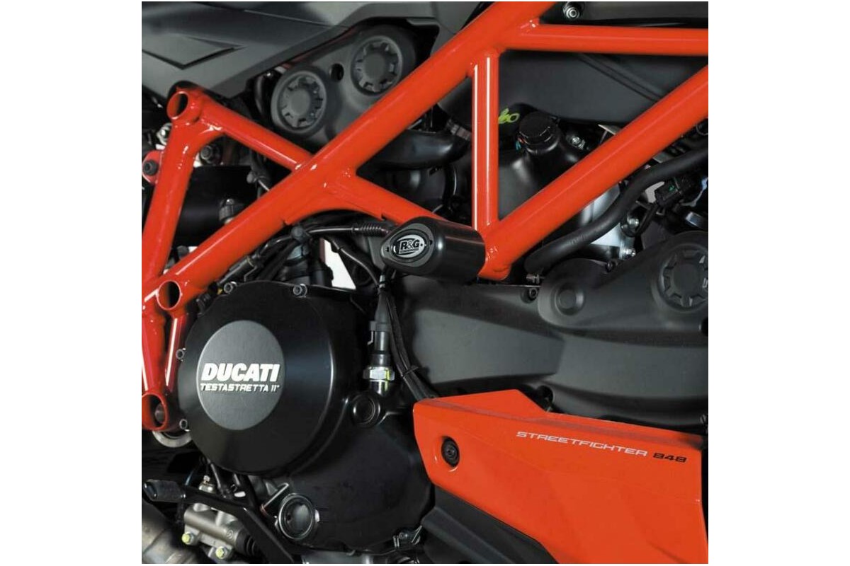 Tampons de protection R&G RACING Aero noir Ducati Streetfighter 848