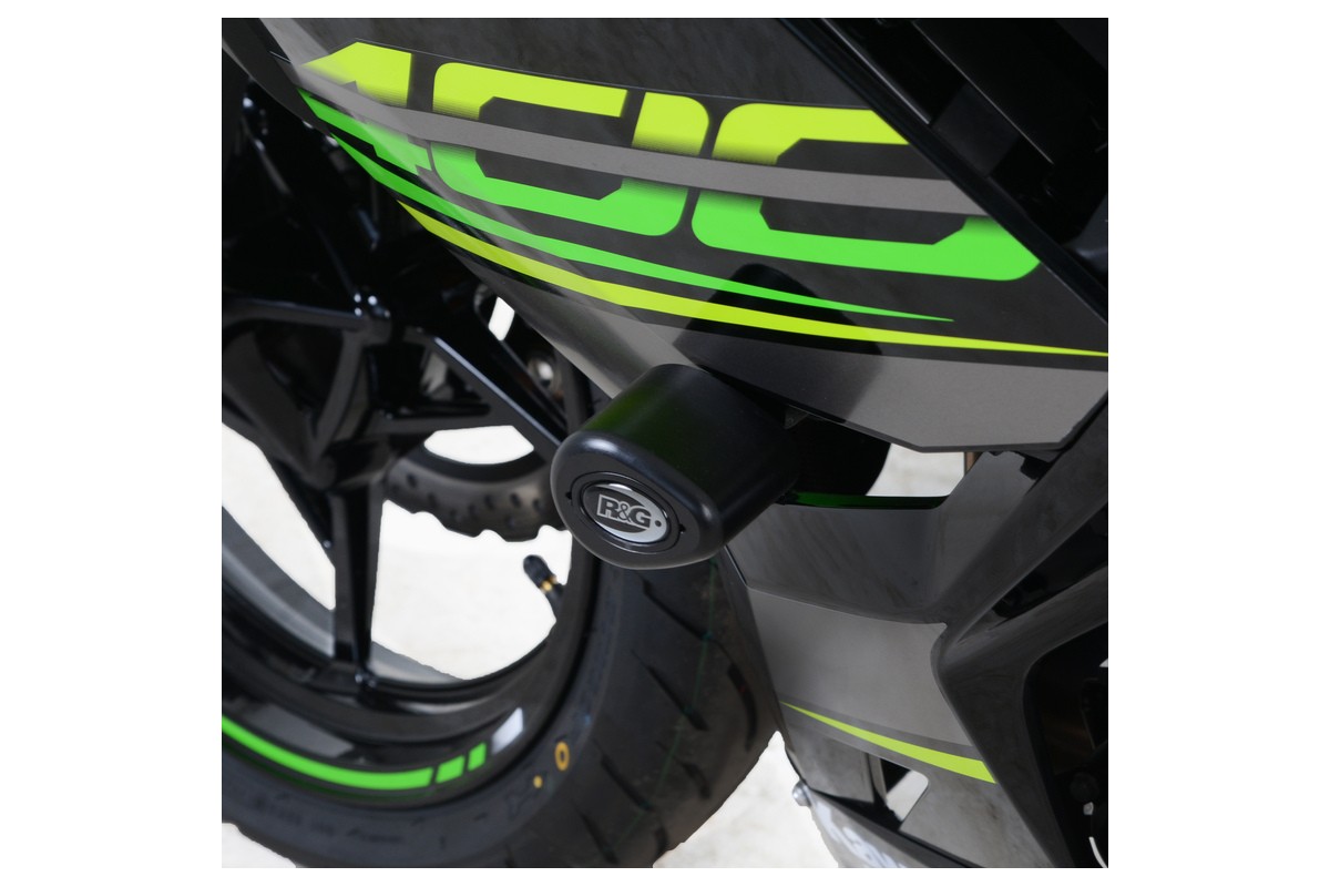 Tampons de protection R&G RACING Aero noir Kawasaki Ninja 400