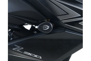 Tampons de protection R&G RACING Aero blanc Kawasaki Z250/300
