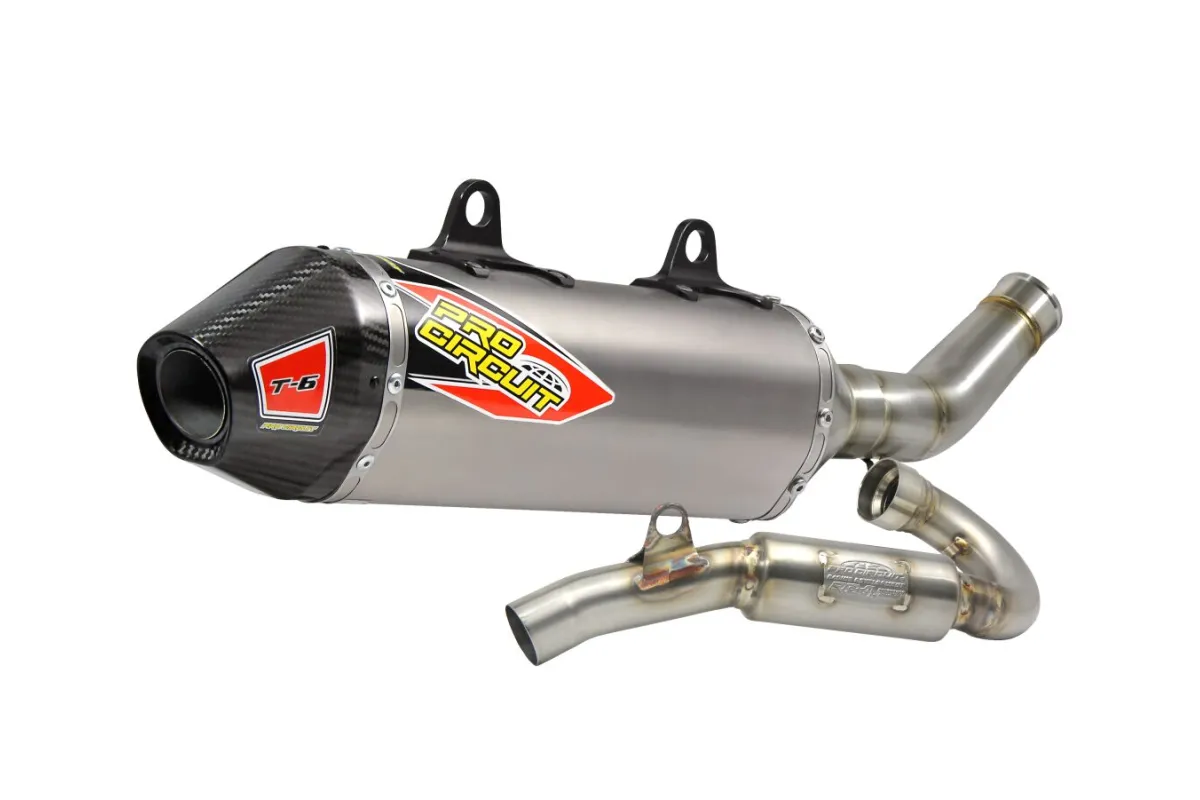 EXHAUST T6 SS/TI/CF HVA 450