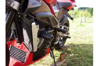 Tampons de protection R&G RACING Aero noir Aprilia Tuono 1000