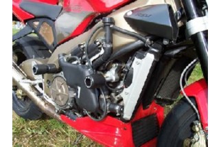 Tampons de protection R&G RACING Aero noir Aprilia Tuono 1000