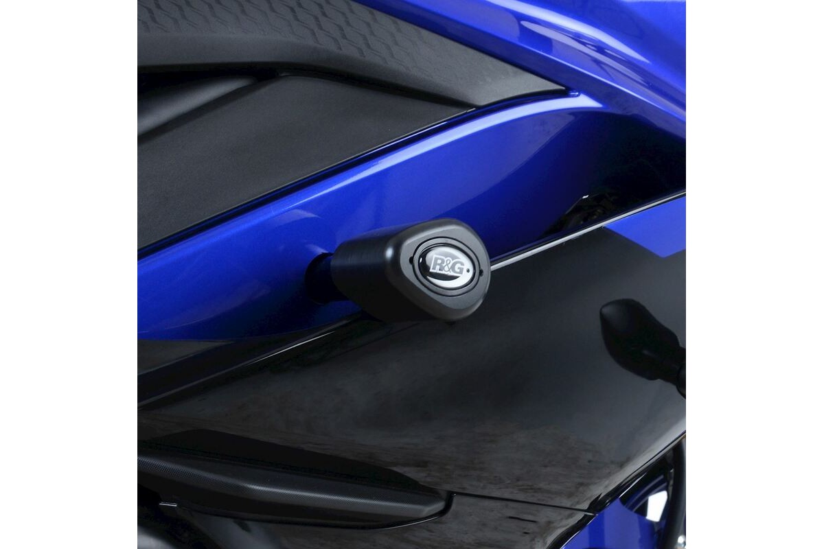 Tampons de protection R&G RACING Aero noir Yamaha YZF-R3 Tampons de protection R&G RACING Aero noir Yamaha YZF-R3