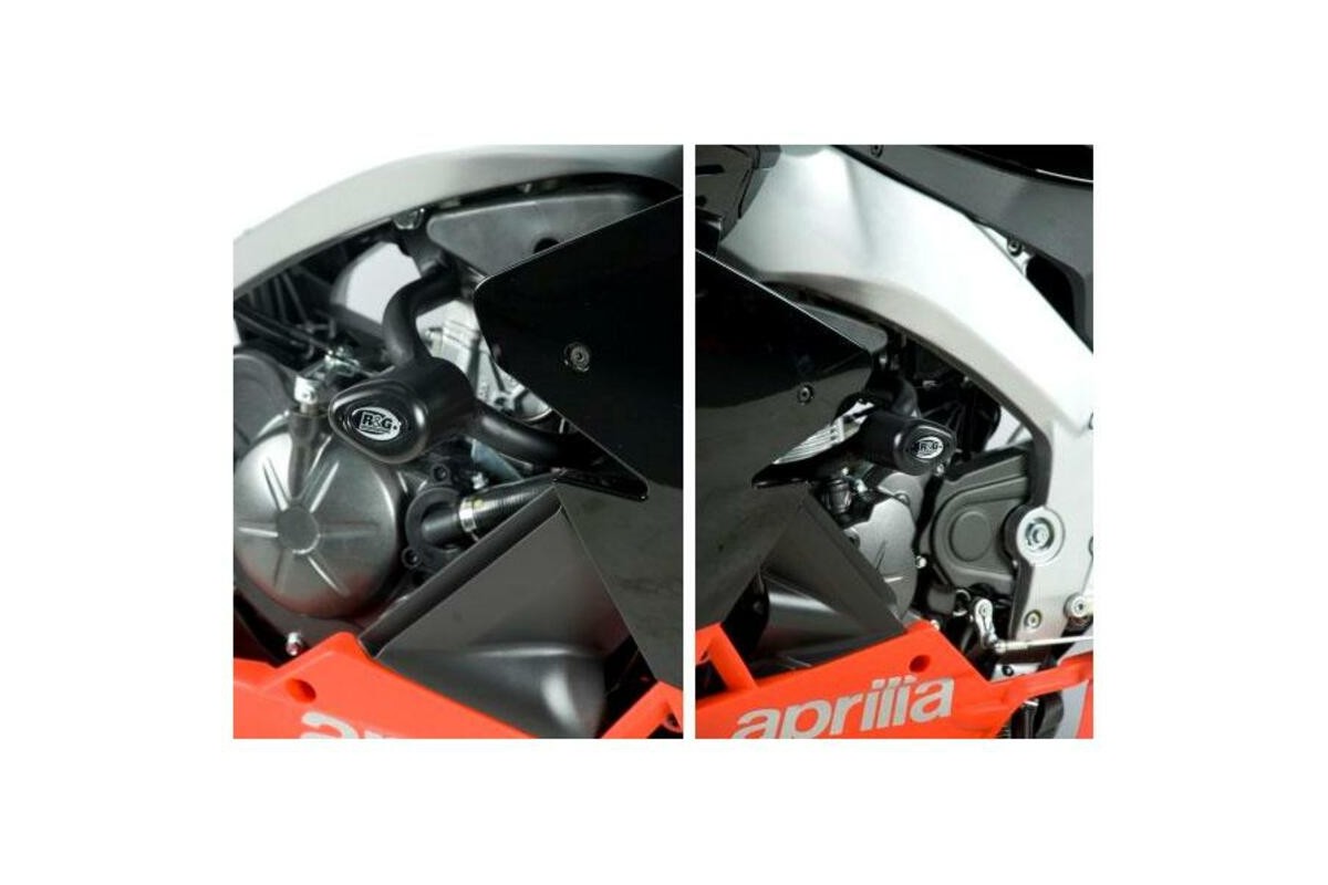 Tampons de protection R&G RACING Aero noir Aprilia RS4 125