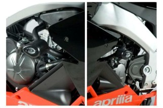 Tampons de protection R&G RACING Aero noir Aprilia RS4 125