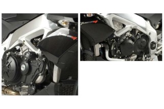 Tampons de protection R&G RACING Aero noir Aprilia Tuono V4/R