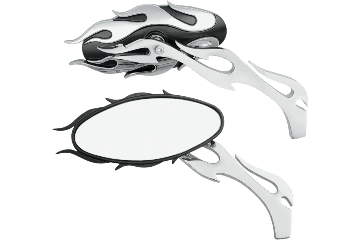 MIRROR OVL FLM BLK/CHR