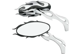 MIRROR OVL FLM BLK/CHR