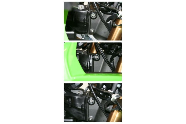 Protections de butée de direction R&G RACING noir Kawasaki ZX-6R/10R