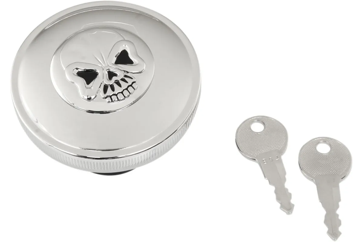 CAP VNT W/LOCK SKL CHR