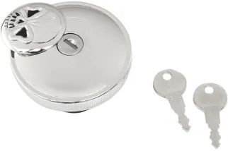 CAP VNT W/LOCK SKL CHR