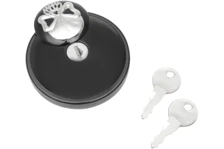 CAP VNT W/LOCK SKL BLK