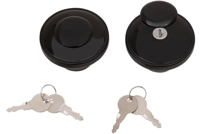 CAP GAS LOCK BLK N/VENT