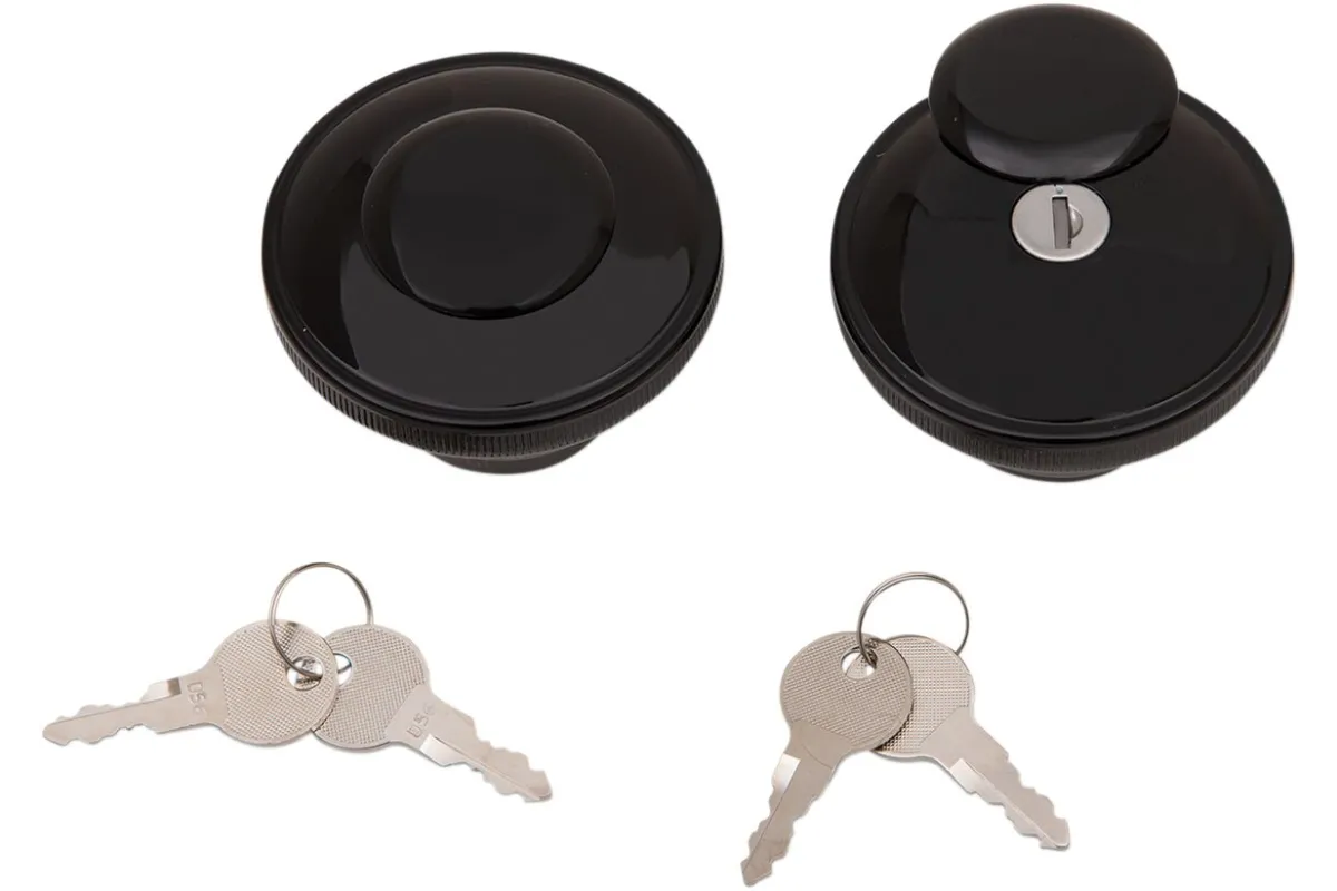 CAP GAS LOCK BLK N/VENT