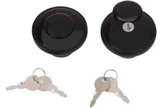 CAP GAS LOCK BLK N/VENT