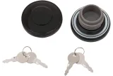CAP GAS LOCK BLK N/VENT