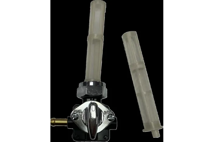 PETCOCK VAC LEFT OUTLET BLK