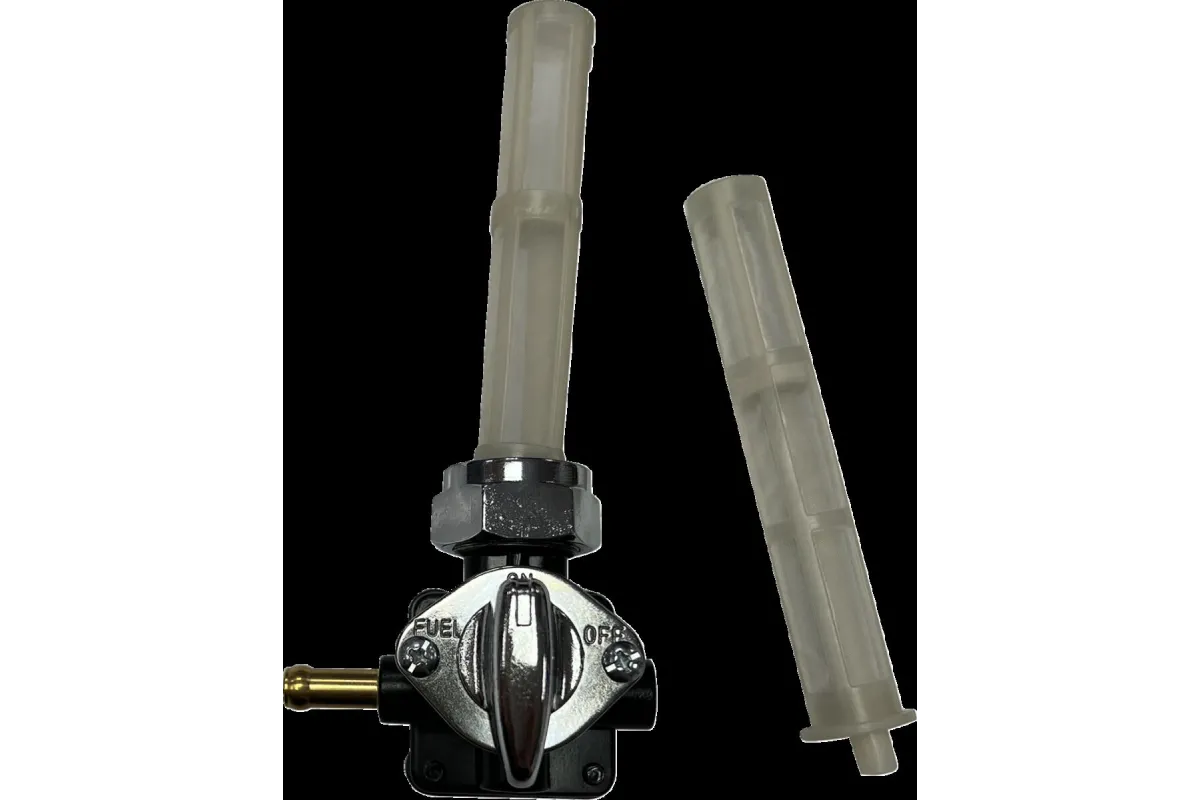 PETCOCK VAC LEFT OUTLET BLK