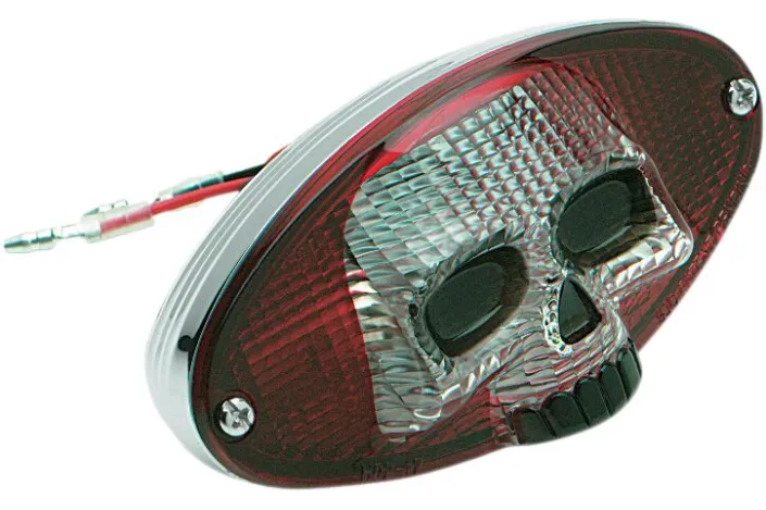 TAILLIGHT RED/CLR SKULL CATEYE