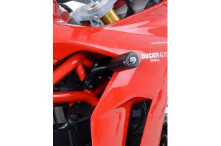 Tampons de protection R&G RACING Aero noir sans percage Ducati Supersport