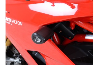 Tampons de protection R&G RACING Aero noir sans percage Ducati Supersport