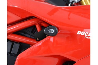 Tampons de protection R&G RACING Aero noir sans percage Ducati Supersport