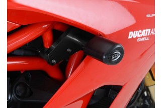 Tampons de protection R&G RACING Aero noir sans percage Ducati Supersport