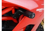 Tampons de protection R&G RACING Aero noir sans percage Ducati Supersport