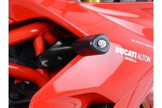 Tampons de protection R&G RACING Aero noir sans percage Ducati Supersport