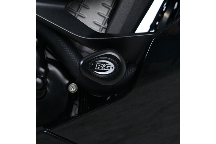 Tampons de protection R&G RACING Aero noir Kawasaki Ninja ZX-6 R ABS