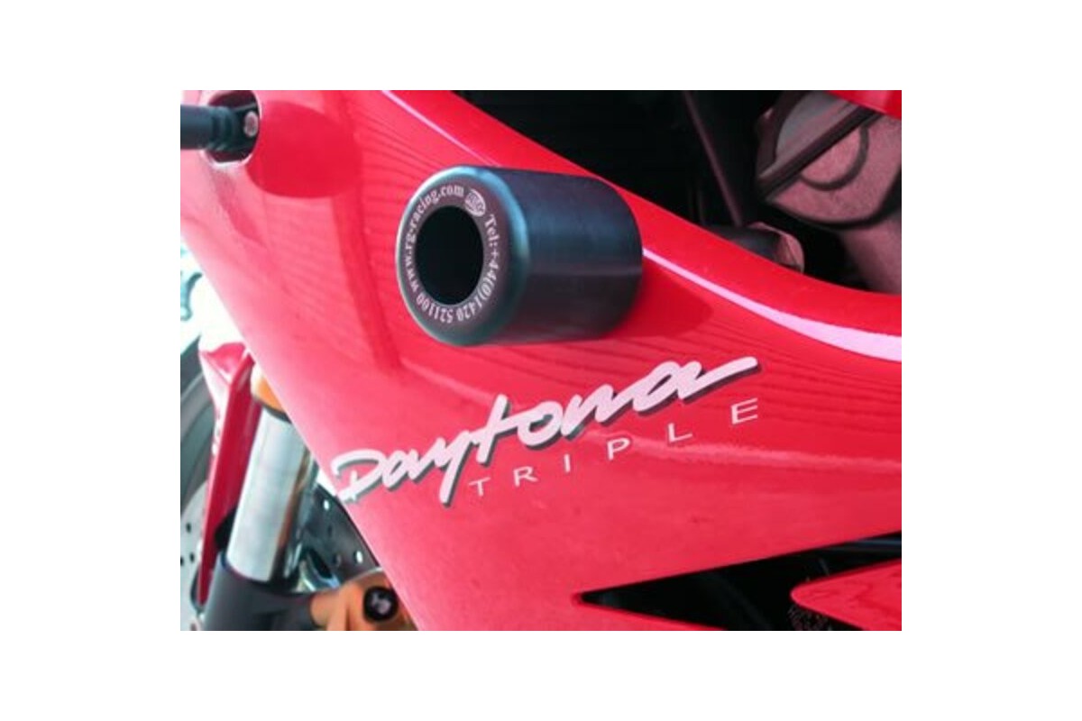 Tampons de protection R&G RACING Classic Style blanc Triumph 675 Daytona