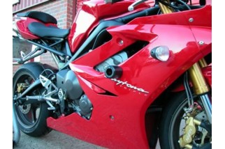 Tampons de protection R&G RACING Classic Style blanc Triumph 675 Daytona