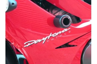 Tampons de protection R&G RACING Classic Style blanc Triumph 675 Daytona