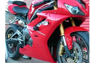 Tampons de protection R&G RACING Classic Style blanc Triumph 675 Daytona