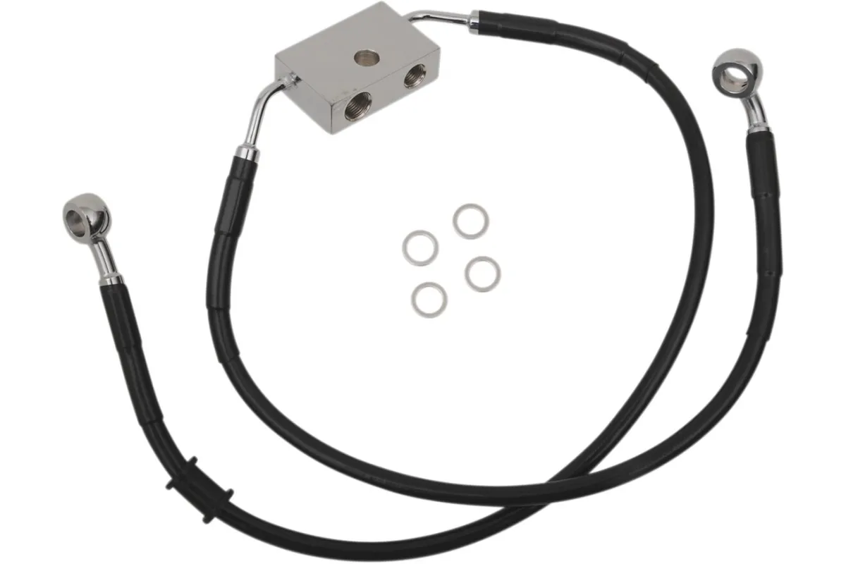 FRT BRAKE LINE XL BK +2