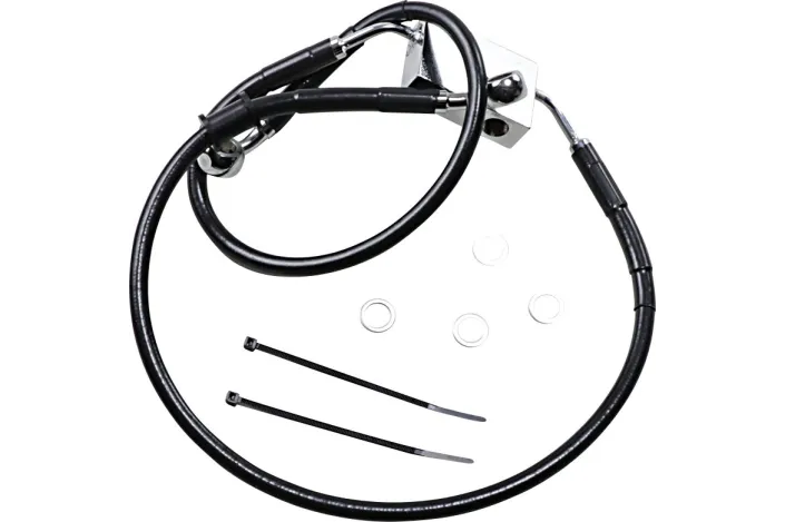 FRT BRAKE LINE XL BK +4