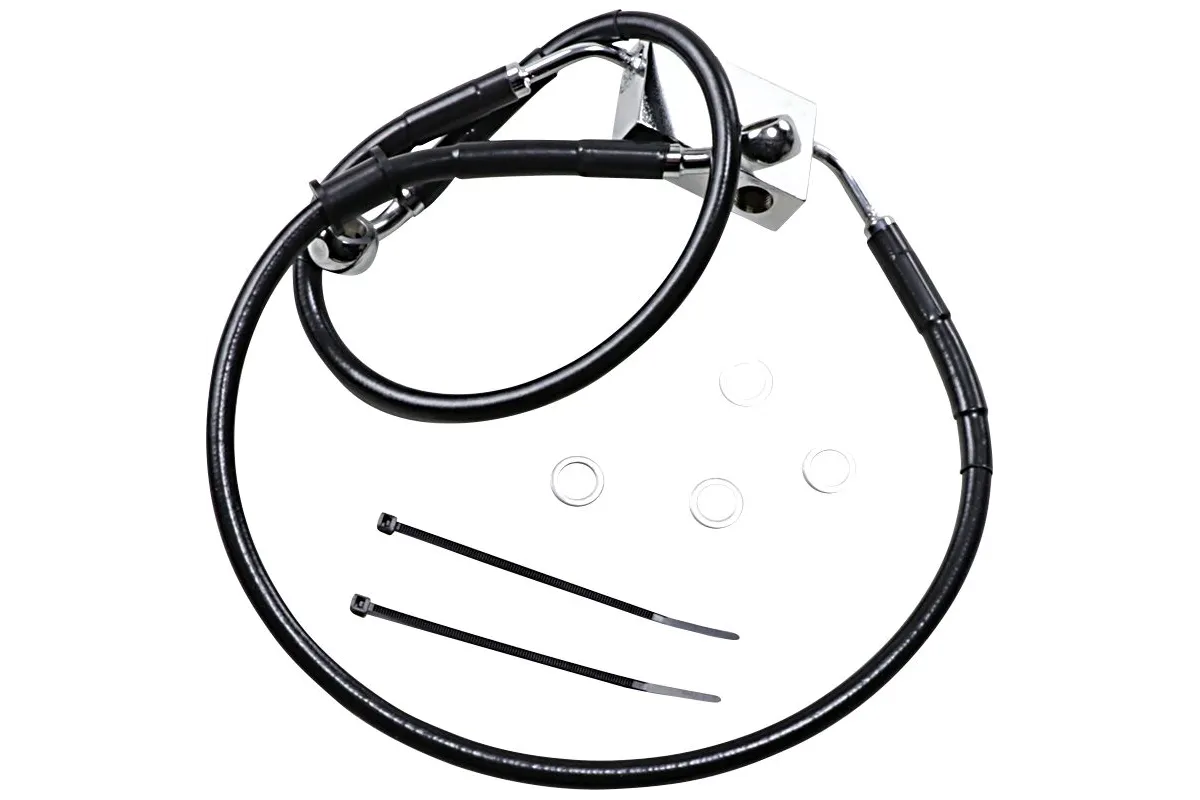 FRT BRAKE LINE XL BK +4