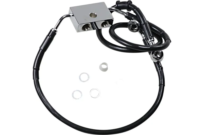 FRT BRAKE LINE XL BK +6