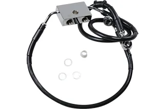 FRT BRAKE LINE XL BK +6