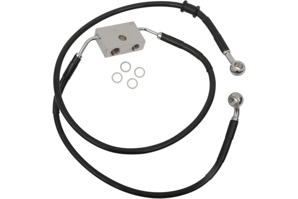 FRT BRAKE LINE XL BK +12