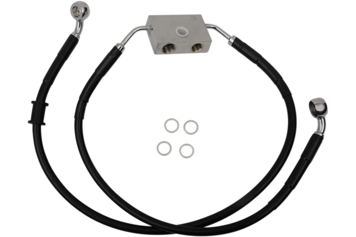 FRT BRAKE LINE XL BK +4