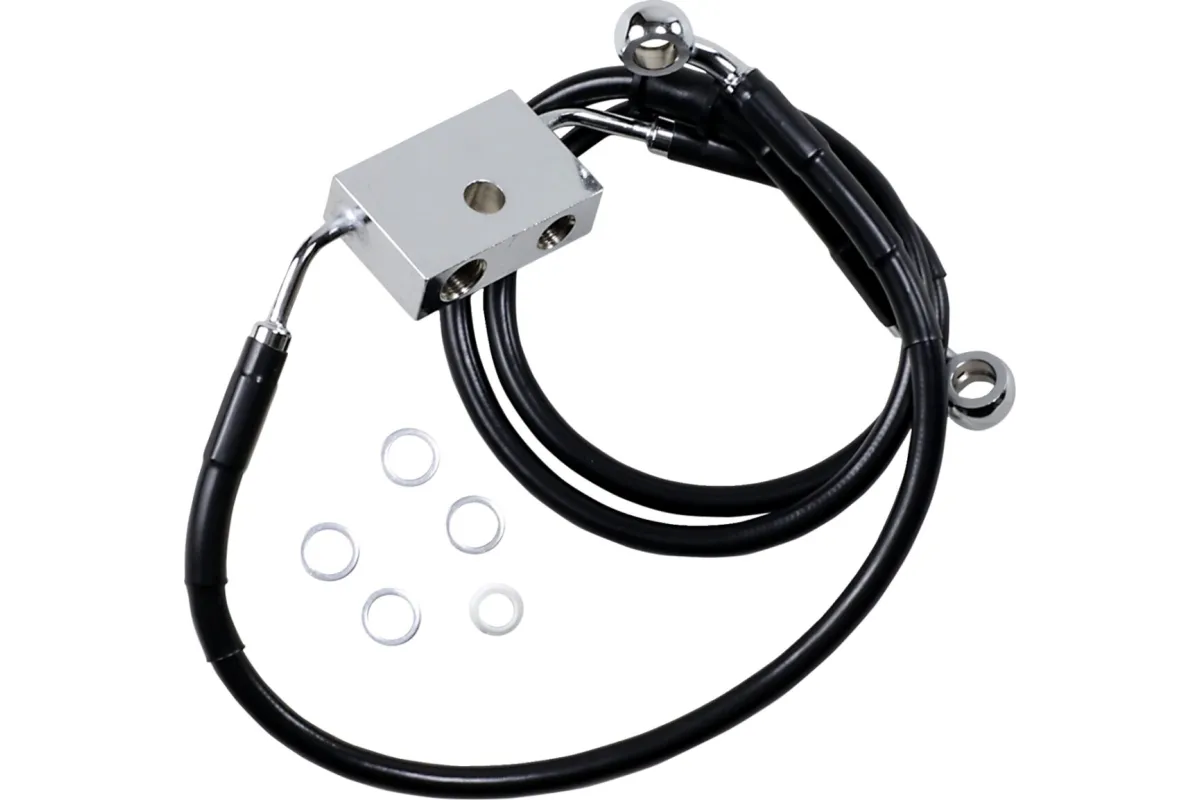 FRT BRAKE LINE XL BK +8