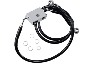 FRT BRAKE LINE XL BK +8