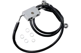 FRT BRAKE LINE XL BK +8