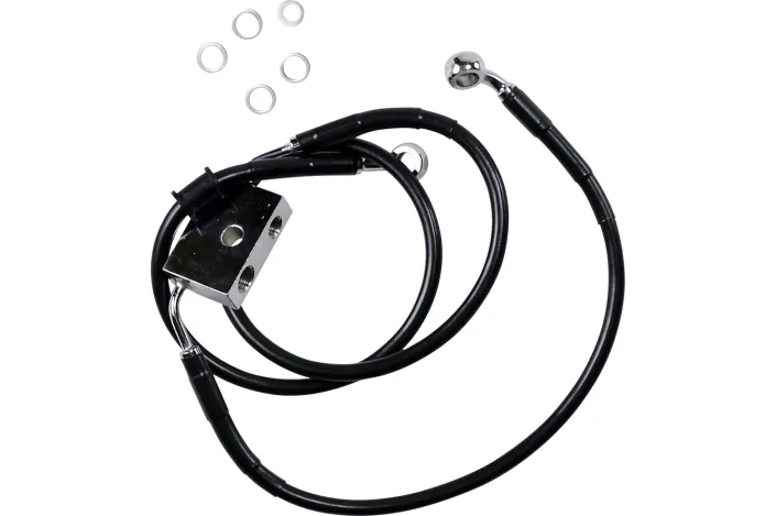 FRT BRAKE LINE XL BK +10