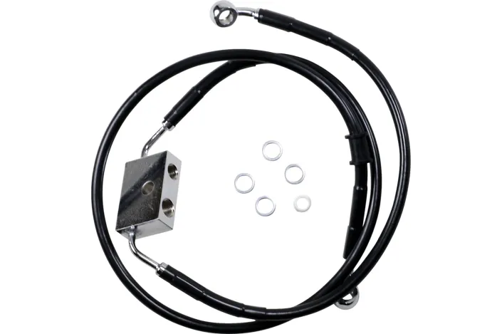 FRT BRAKE LINE XL BK +12