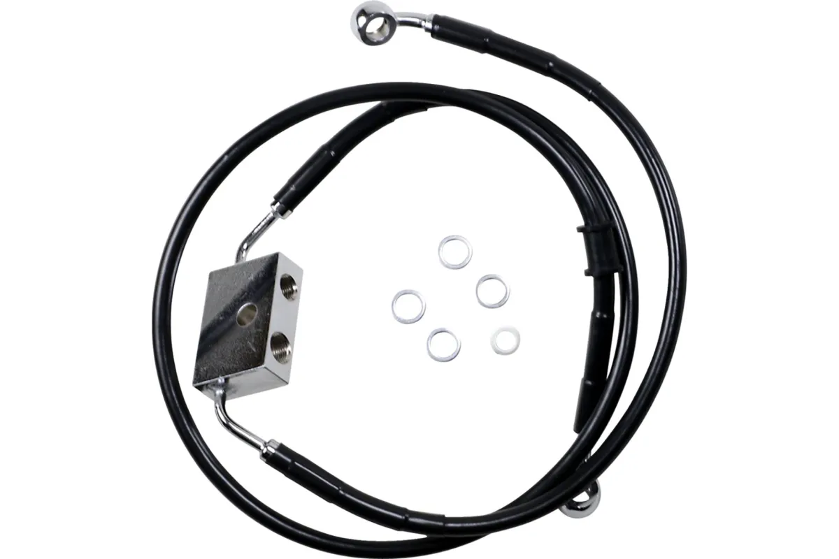 FRT BRAKE LINE XL BK +12